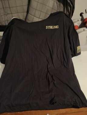 Strong Short Sleeve Men's T-Shirt - Black XL